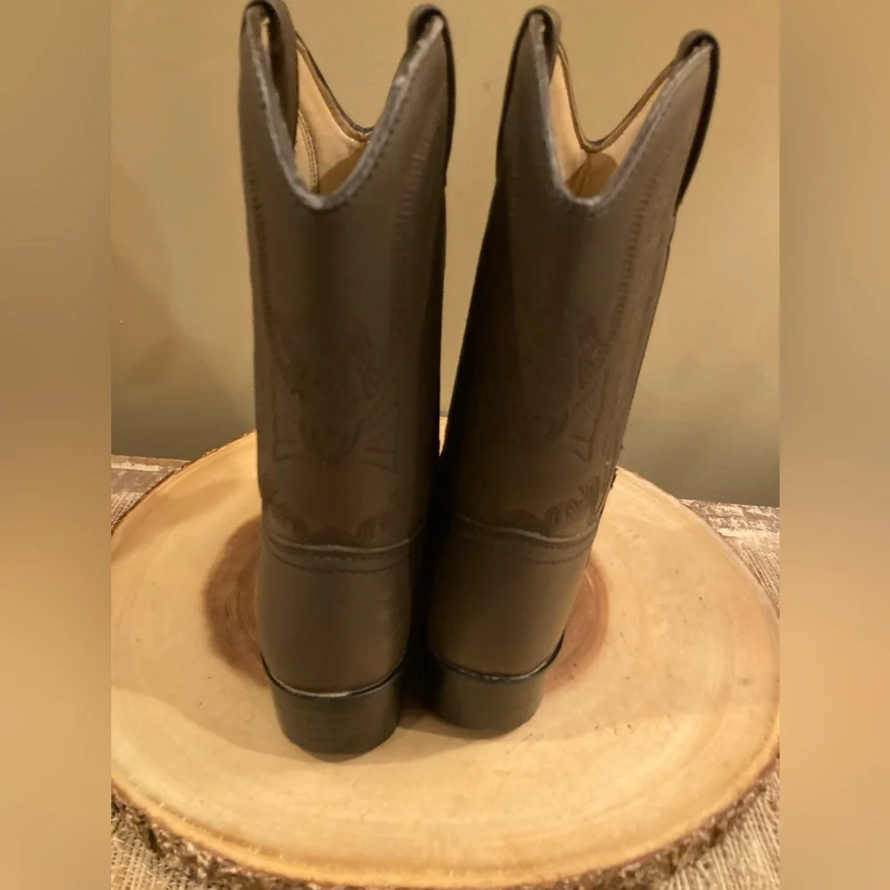 Durango Eagle‎ Western Cowboy Boots BT804 Kid's Size 2D US Color Tan Brown